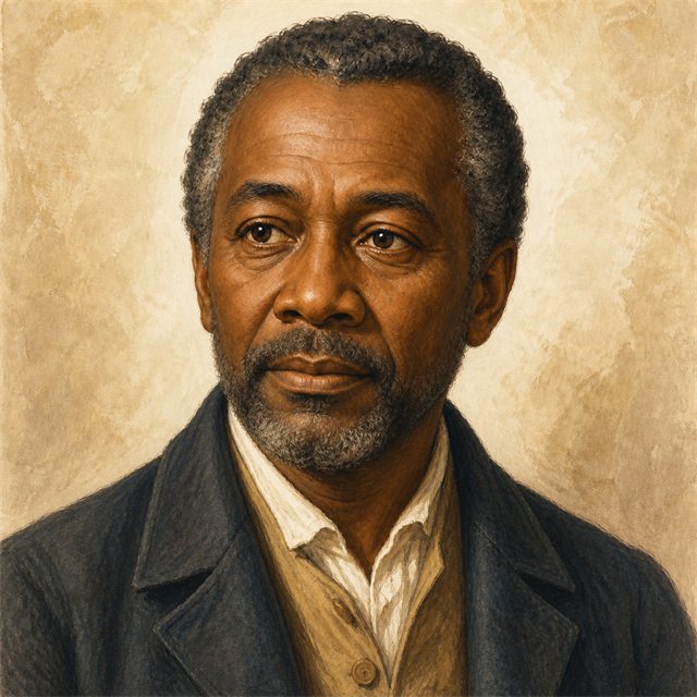 Illustrated portrait of Jupiter Hammon