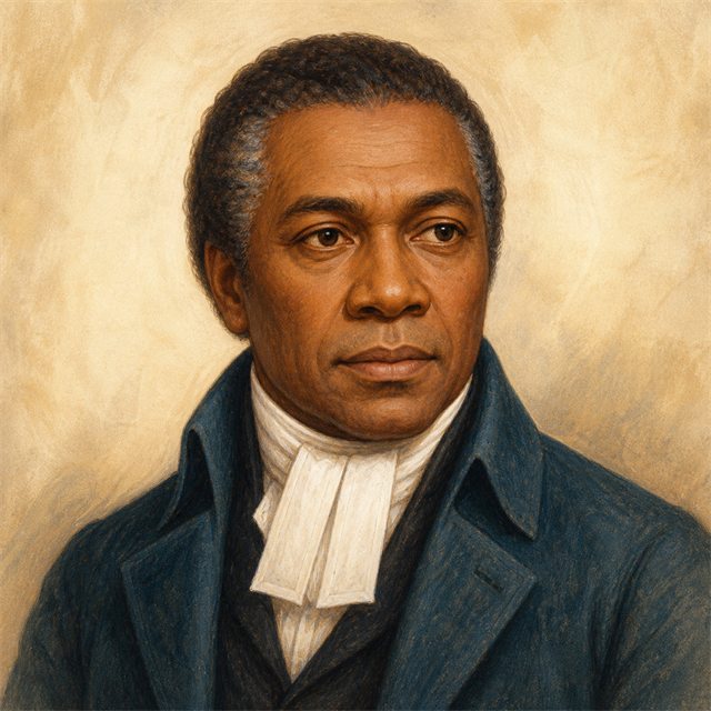 Illustrated portrait of Lemuel Haynes